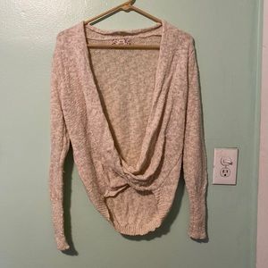 Cross over sweater